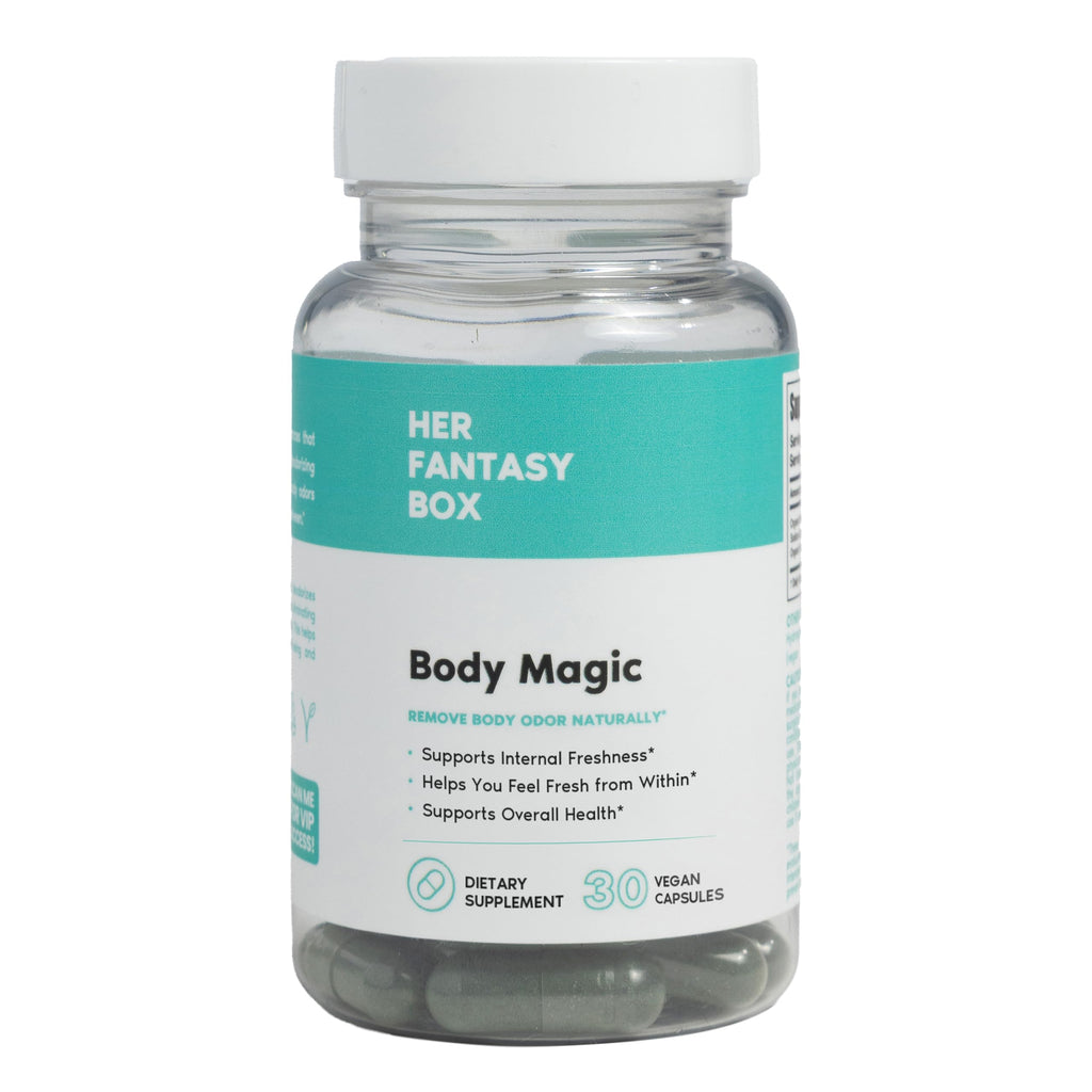 Her Fantasy Box | Body Magic | Chlorophyll Capsules – Vegan Detox & Digestion Support, Gut & Skin Health, Natural Energy Booster – 30 Capsules (200 mg)