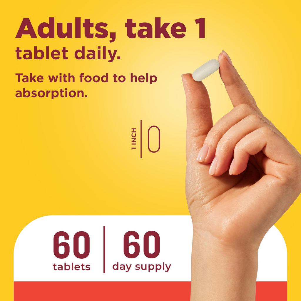 Nature Made Super C Tablets with Vitamin D3 and Zinc, 60 Tablets | Adult Vitamin C Immune Support Supplement, For Daily Immune Support and Antioxidant Support, 60 Day Supply