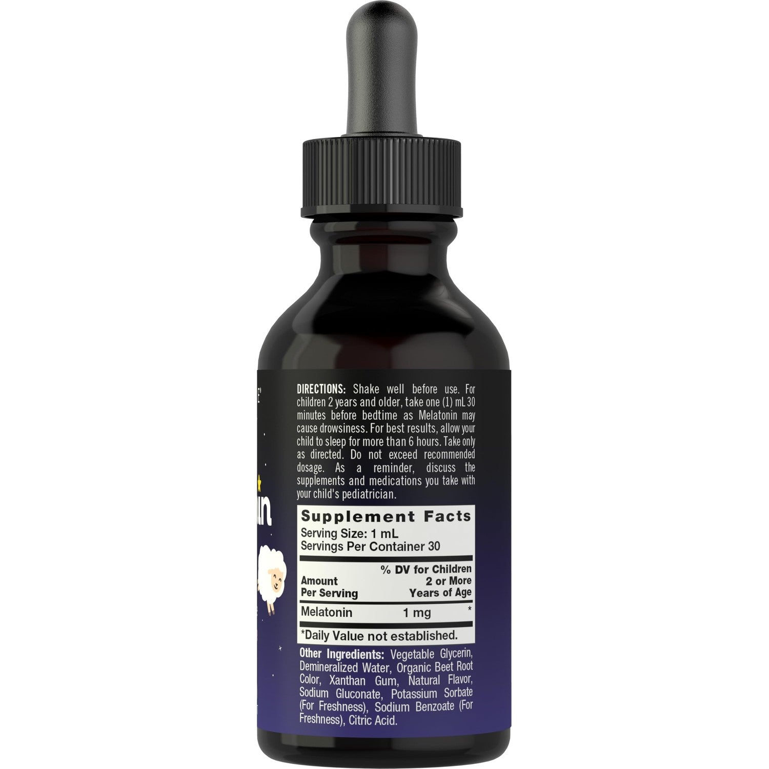 Carlyle Kids Melatonin Liquid | 1 fl oz | Two Pack | Fruit Flavor | Drug Free Childrens Supplement