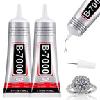 2 PCS 110ml B7000 Rhinestone Glue Clear, Bedazzling Glue for Craft, Jewelry
