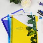 Plastic Binder Dividers with One Front Pocket and Tab Binder Divider for 3 Ring Binder, Multicolor, 10 Pack