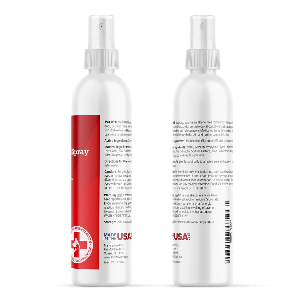 Pet MD Topical Spray for Dogs, Cats, and Horses - 8 oz
