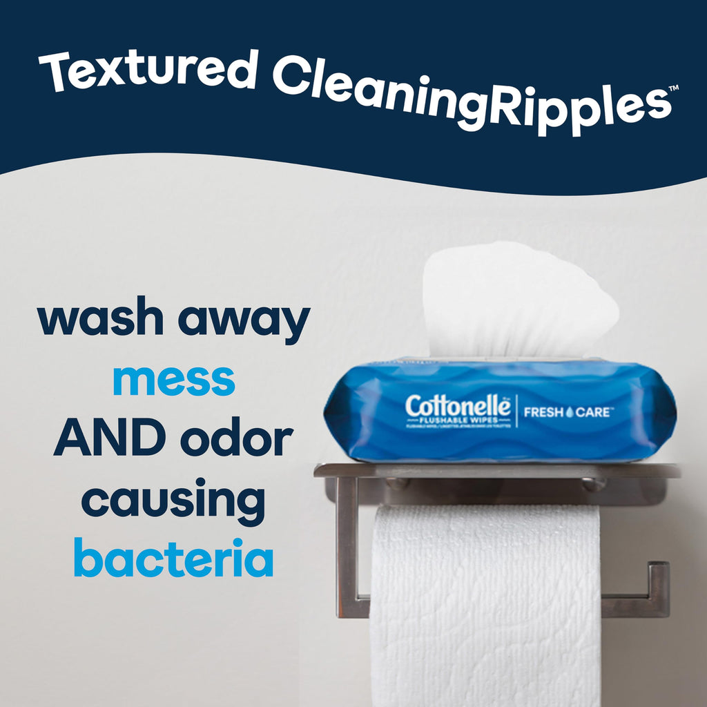 Cottonelle Fresh Feel Flushable Wipes, 16 Packs, 42 Wipes per Pack