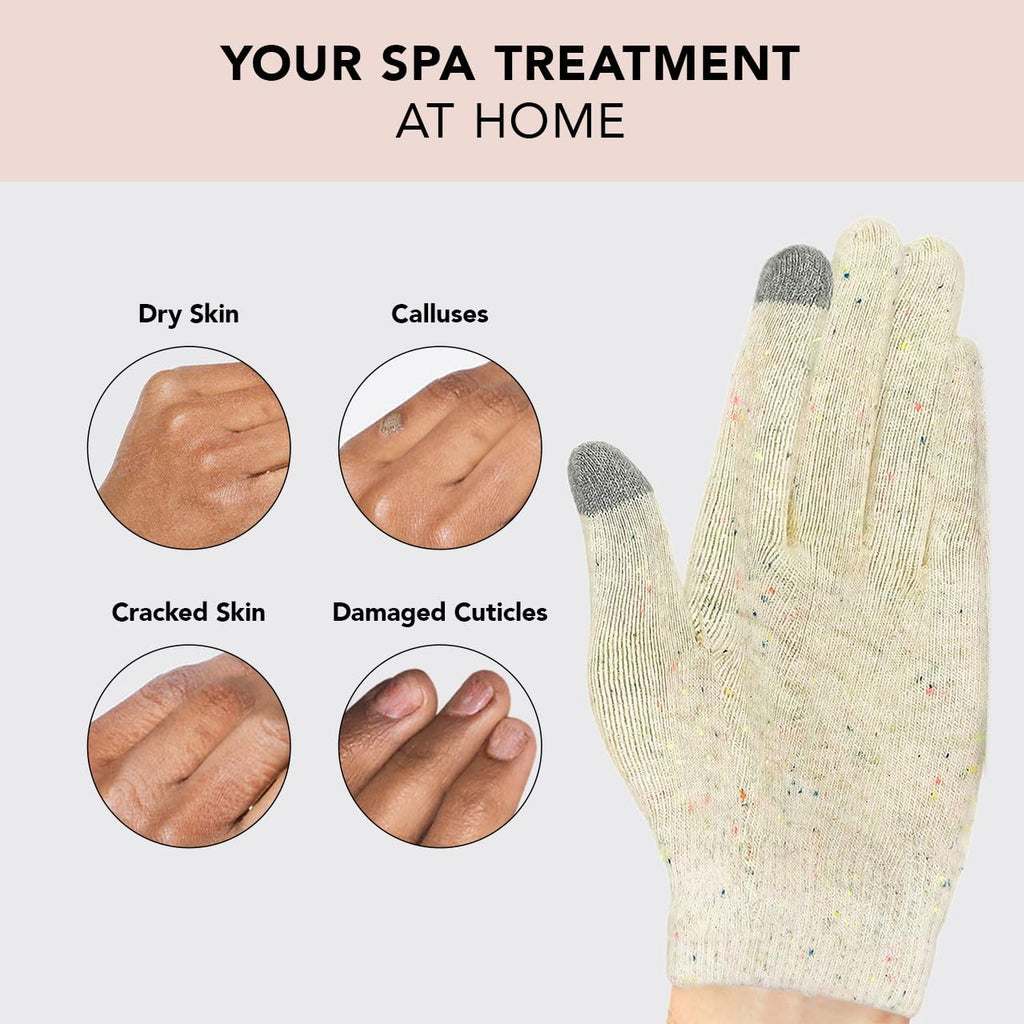 Buy now Kitsch Moisturizing Gloves Overnight for Dry Hands Treatment, for Women & Men | Soft Hydrating & Infused Gel Spa Gloves for Kids, One Size Fits Most, Washable & Reusable Pair at indiglob india