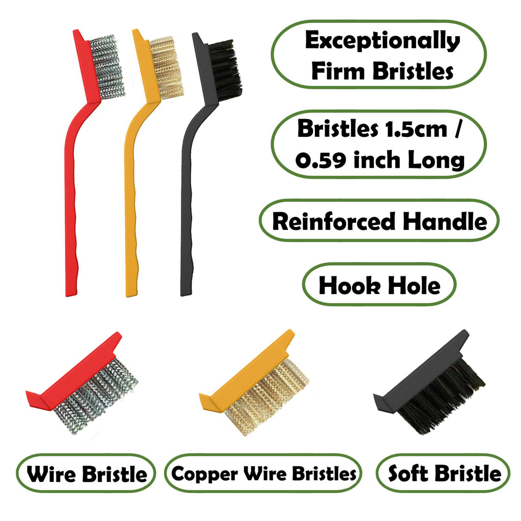 Betanull Crevice Cleaning Brush Set, Multi-Purpose Hard Bristle Brushes