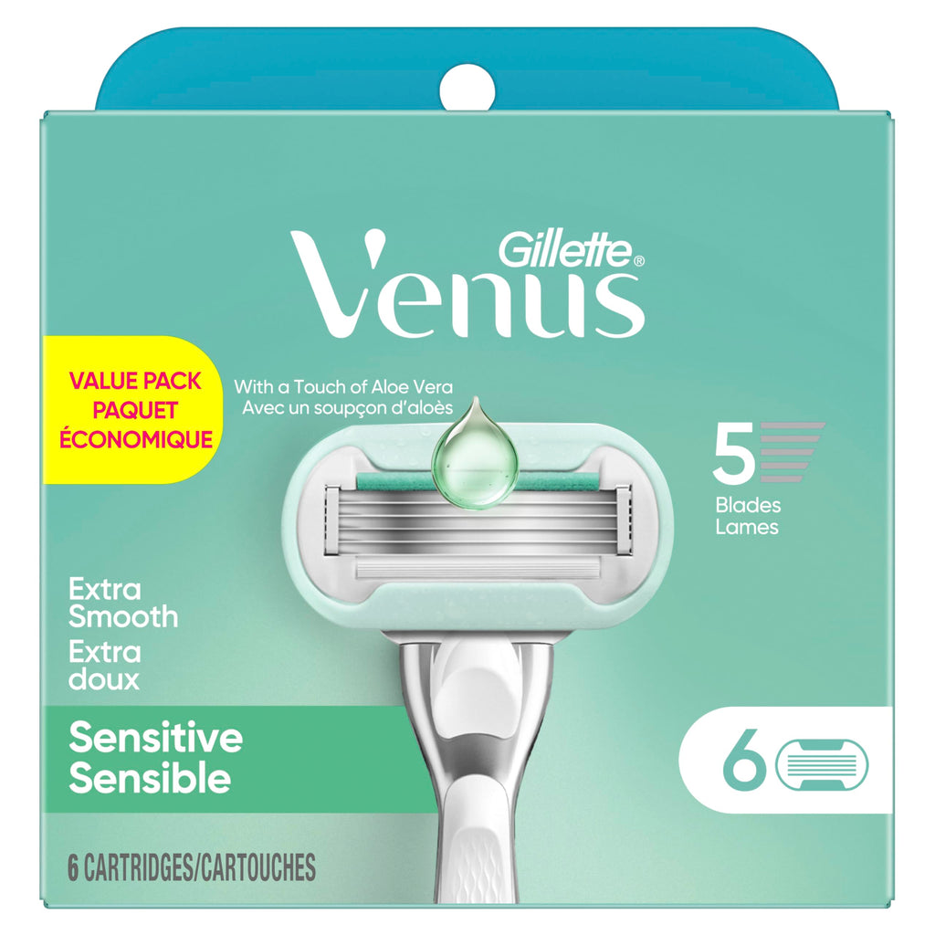 Gillette Venus Extra Smooth Sensitive Womens Razor Blade Refills, 6 Count, Designed for Women with Sensitive Skin
