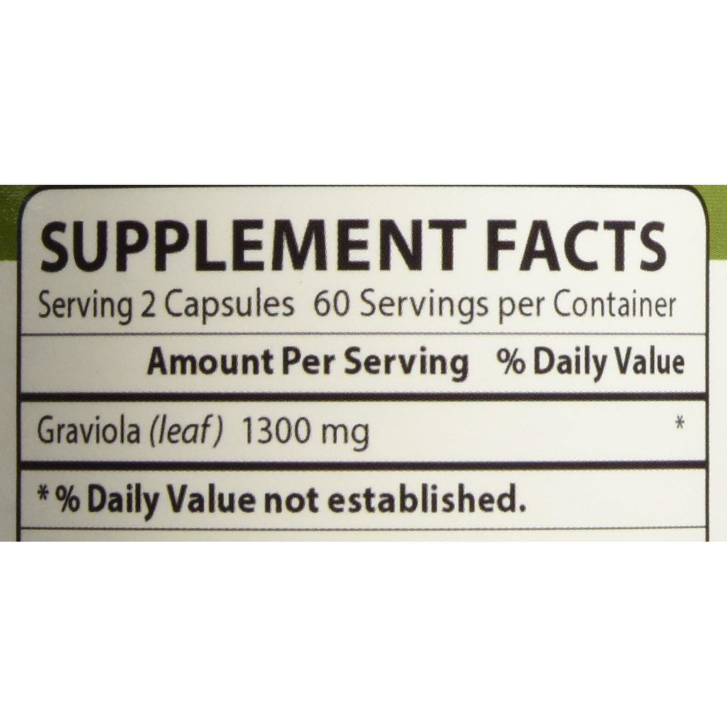Buy now Graviola 120 Capsules Bottle, 1300 mg at indiglob india