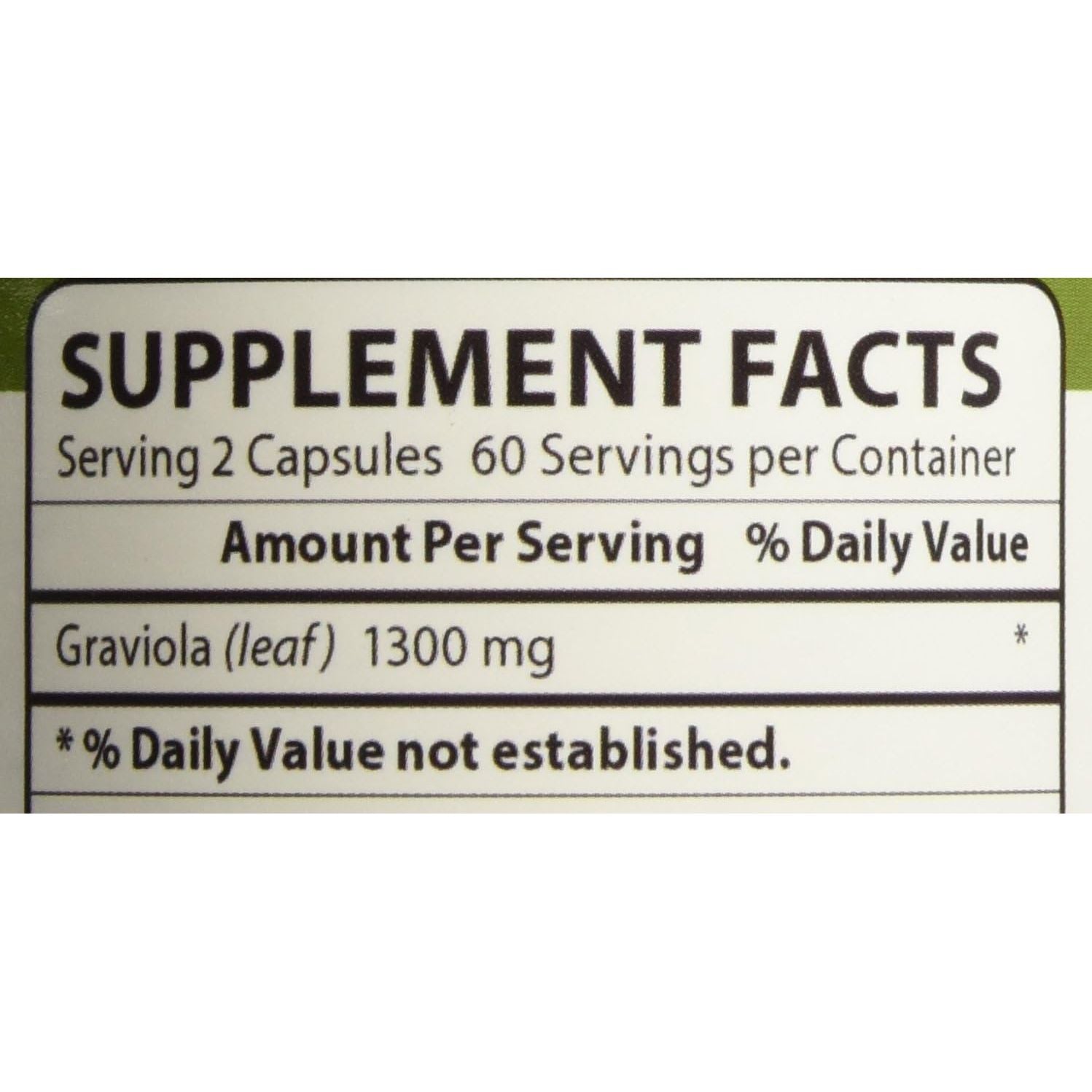 Buy now Graviola 120 Capsules Bottle, 1300 mg at indiglob india