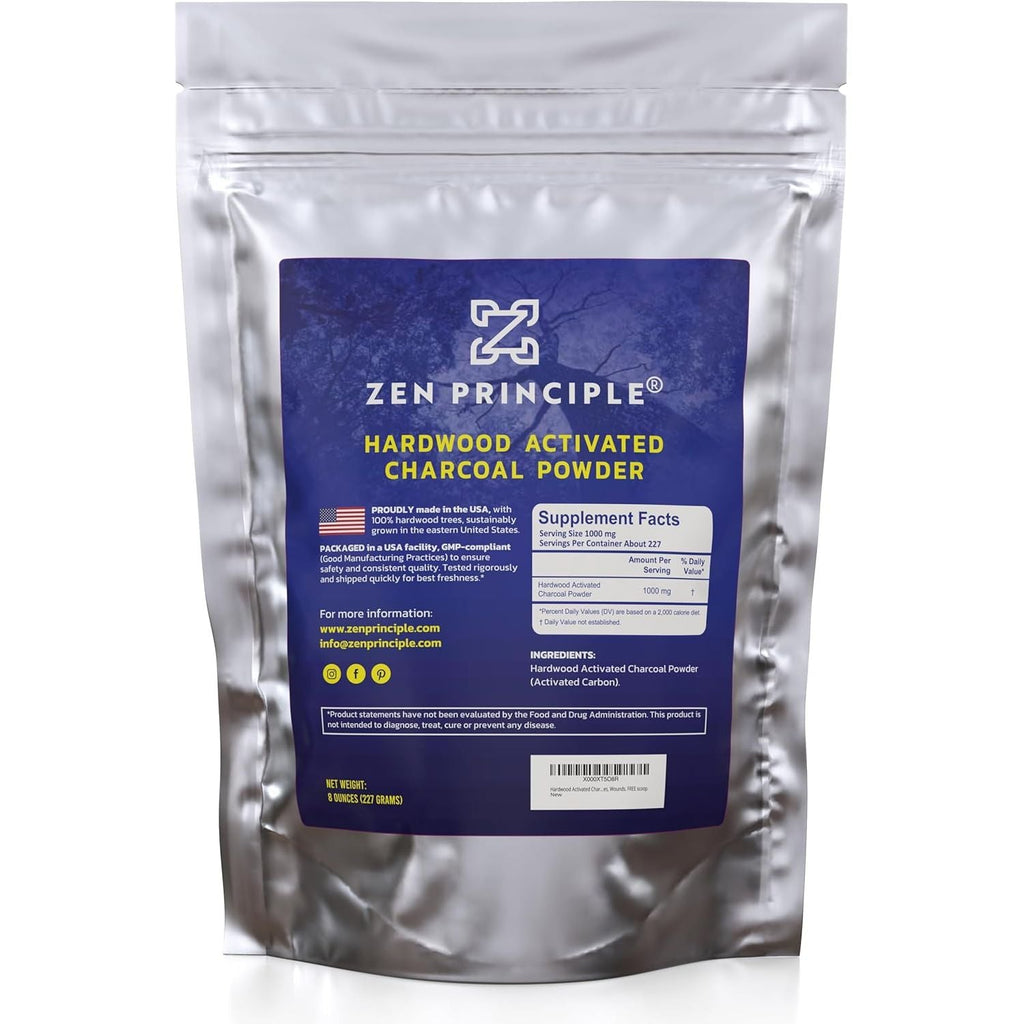 Buy now Zen Principle Hardwood Activated Charcoal Powder 100 Percent from USA Trees. All Natural. Whitens Teeth, Rejuvenates Skin and Hair, Supports Better Digestion, 8 oz. 8 Ounce (Pack of 1) Charcoal at indiglob india