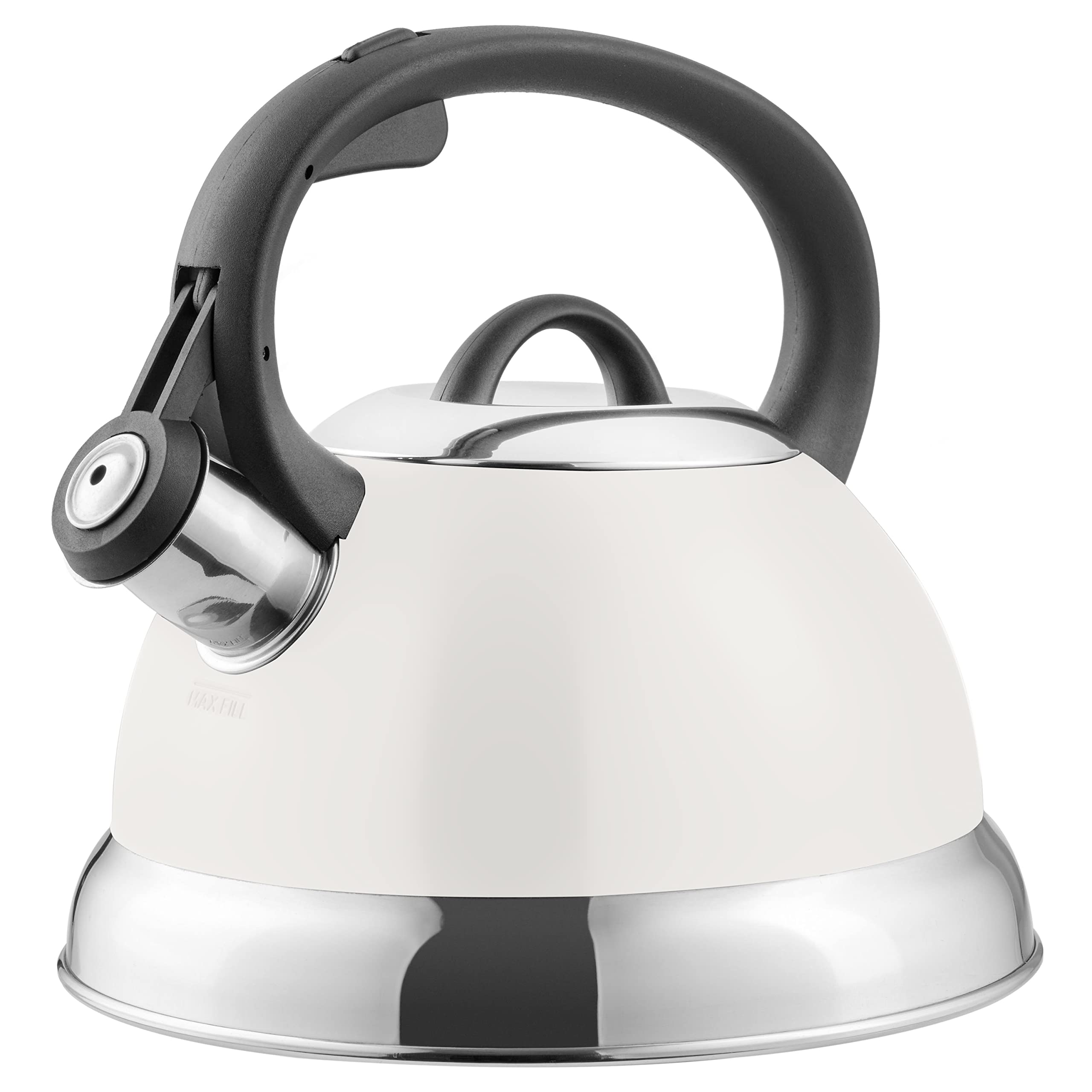 Buy now Mr. Coffee Flintshire 1.75-Quart Stainless Steel Whistling Tea Kettle â€“ Brushed Satin Finish Stove-Top Kettle for Boiling Water 1.8 Quarts Linen at indiglob india