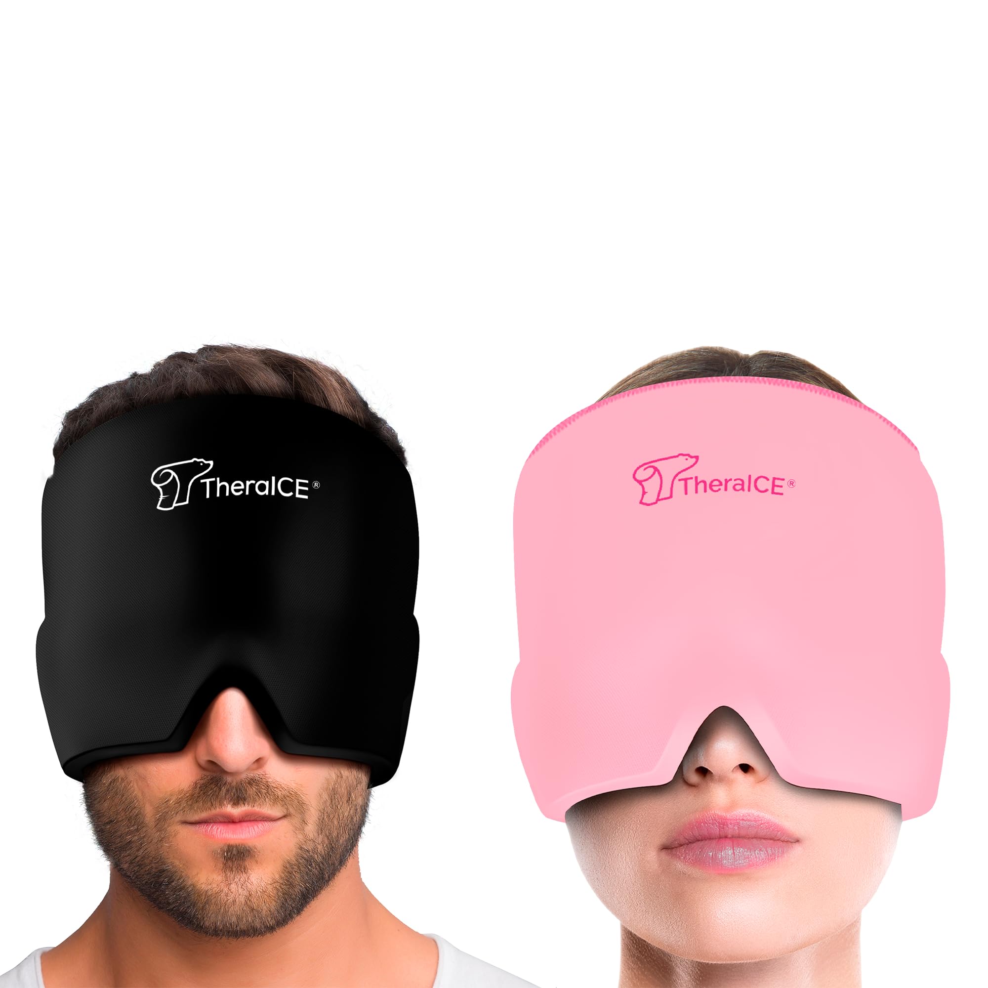 Buy now TheraICE Headache Relief Cap, Migraine Ice Pack Mask Products, Women Cooling Gel Hat, Face Cold Compress Head Wrap for Her Stress. Great Birthday Gift for Mom, Sister, Grandma, Girlfriend, & Teacher Original Black & Pink 2 at indiglob india