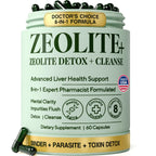 Zeolite Detox Binder, 8-in-1 Clinoptilolite & Activated Charcoal, 60ct | Natural Detoxification Pathways, Liver Health & Digestive Support: Milk Thistle & NAC