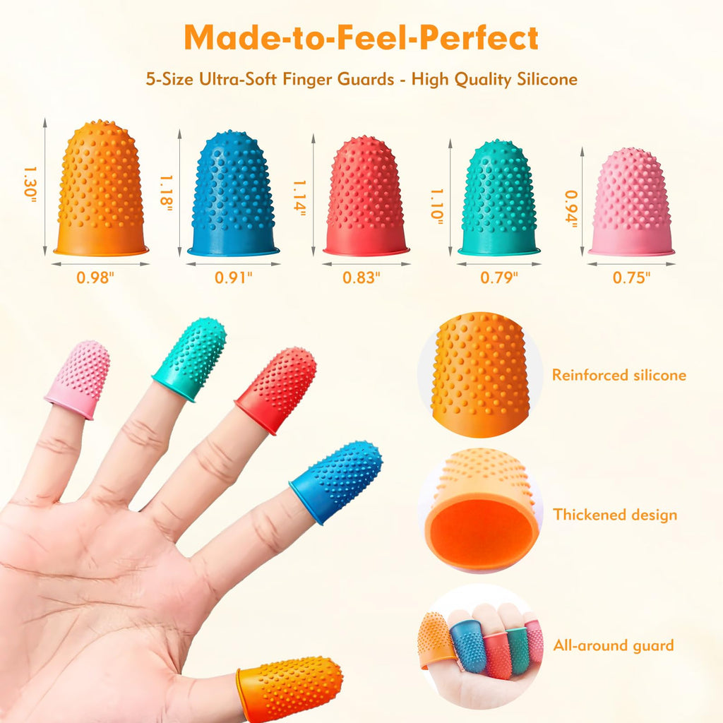 20 Pieces Rubber Finger Covers for Hand Sewing with Finger Protection