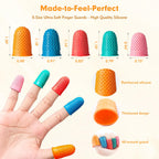20 Pieces Rubber Finger Covers for Hand Sewing with Finger Protection