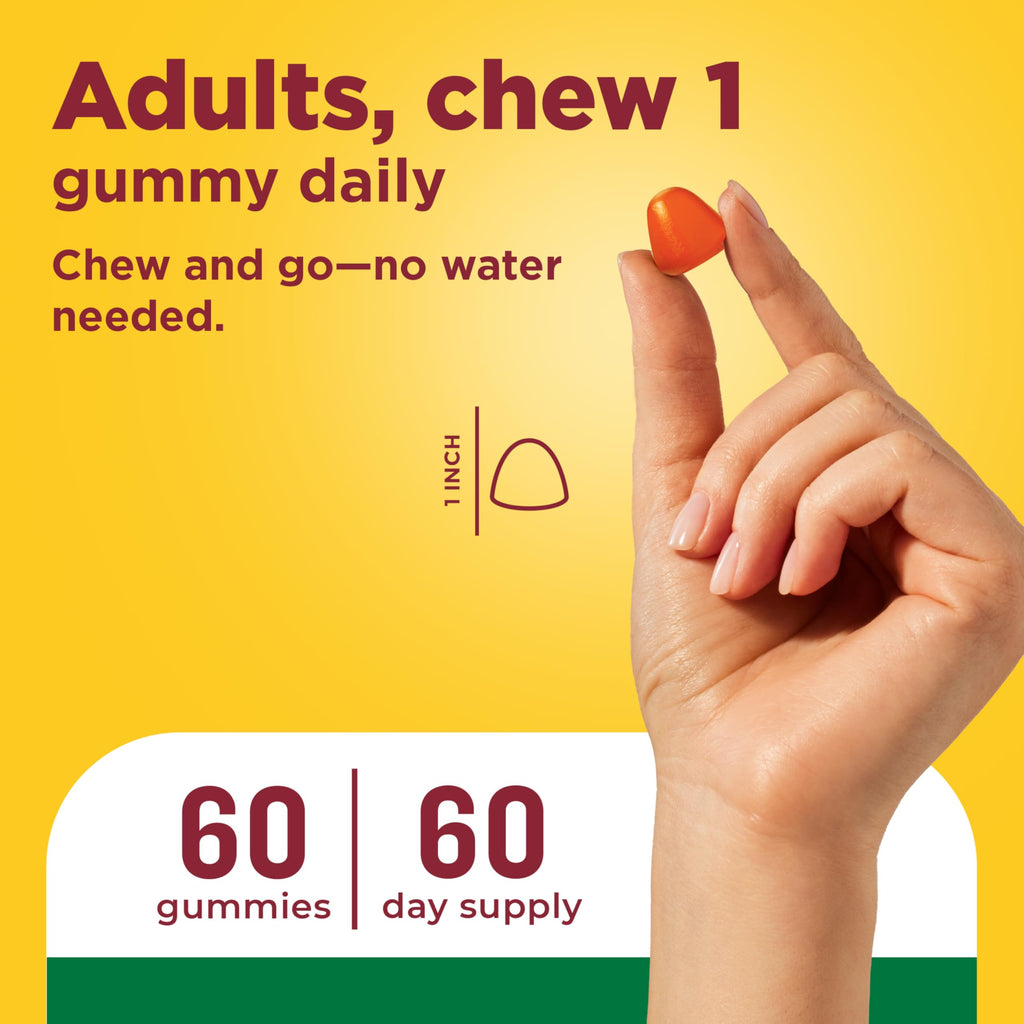 Nature Made Vitamin B Complex Gummies, 60 Pectin Based Gummies | With 5 B Vitamins for Energy and Brain Support, Gluten Free, Peach Flavor, 60 Day Supply