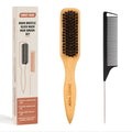 SWEET VIEW 3Pcs Slick Back Hair Brush | Rat Tail Comb, Edge | Bristle Brush, Sleek Ponytail/Bun Smoothing Baby Hair & Flyaways