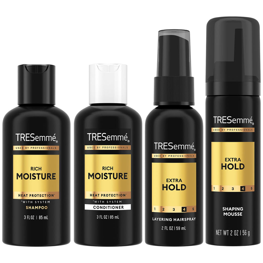 TRESemmé Travel Shampoo, Conditioner, Hairspray & Mousse Bundle