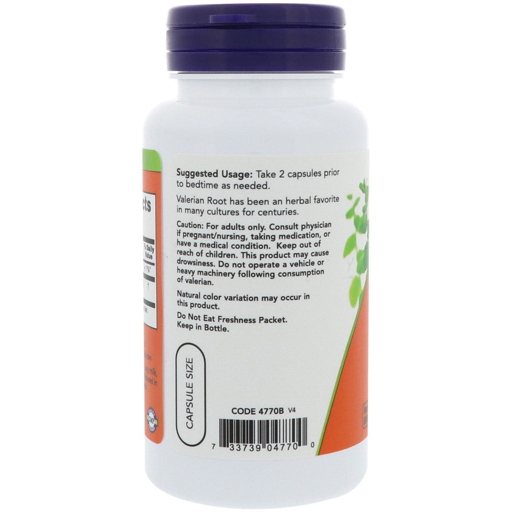 Buy now NOW Foods Valerian Root, 500mg, 100 Capsules at indiglob india