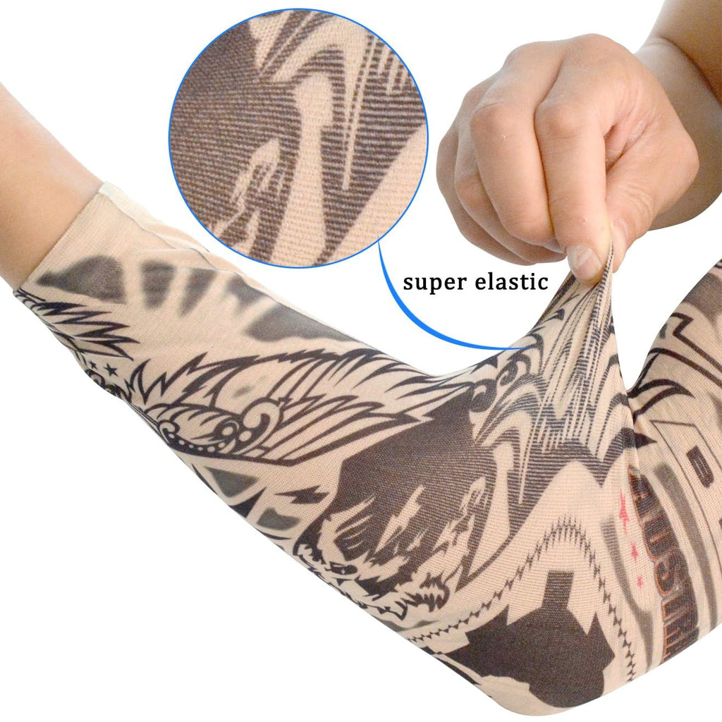 HOVEOX 20Pcs Tattoo Arm Sleeves Fake Tattoo Sleeves for Men and Women