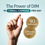 DIM Supplement 400MG Extra Strength, Hormone Balance for Men & Women, 90 Ct | Menopause Acne Hot Flashes Prostate & Antioxidant Support, Third-Party Tested, Non-GMO, Soy-Free, Gluten-Free, 90 Capsules