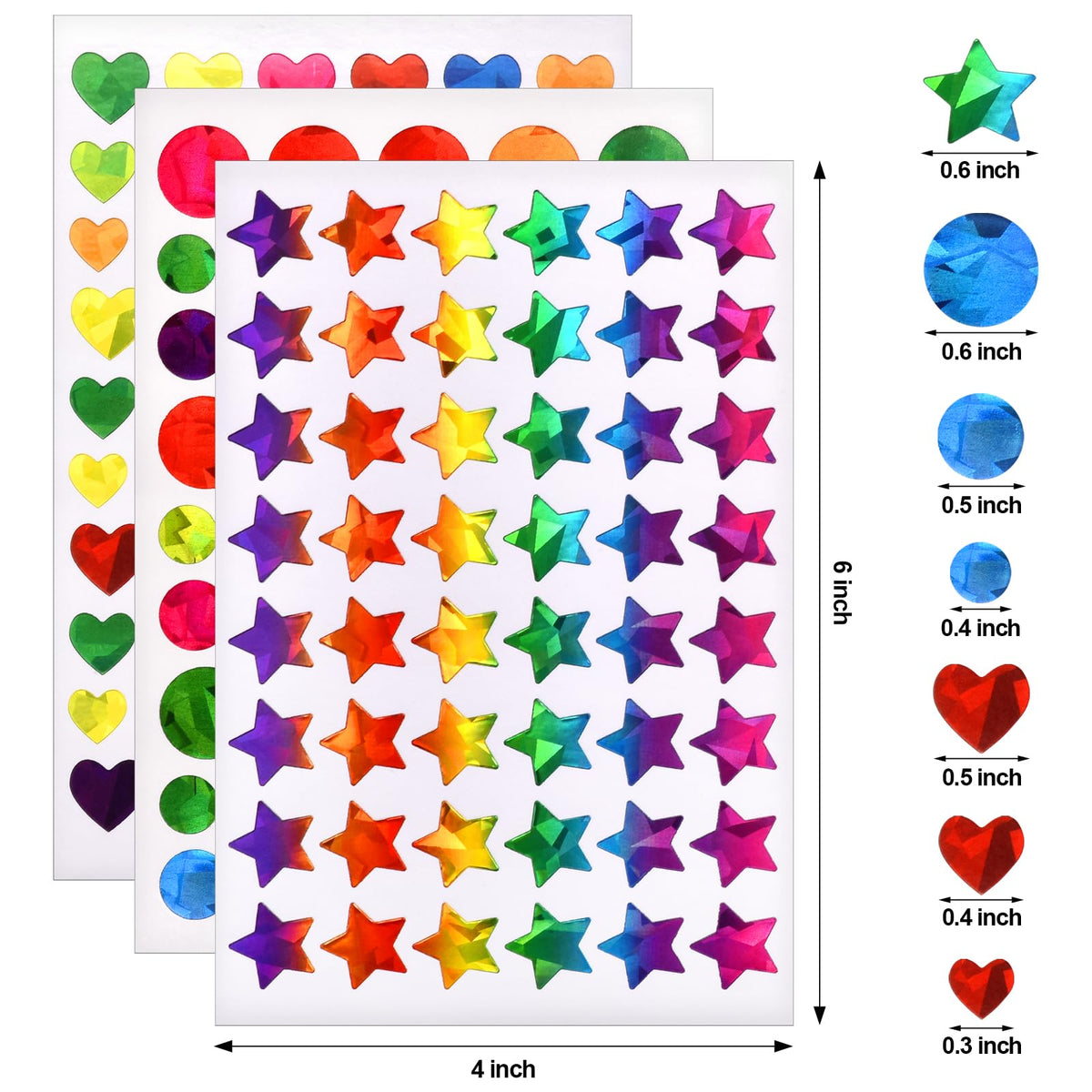 1710 Pcs Star Stickers for Kids Reward, Small Sparkly Holographic Sticker for School Classroom Student Teacher Supplies Behavior Reward Chart and DIY Decoration