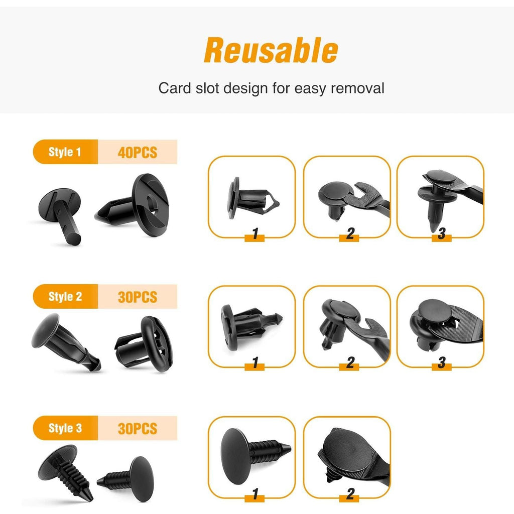 Buy now GOOACC Universal Plastic Fender Clips,200 Pcs Push Bumper Fastener Rivet Clips with 6 Size Auto Body Retainer Clips Bumpers,Car Fender Replacement for GM, Ford & Ch at indiglob india