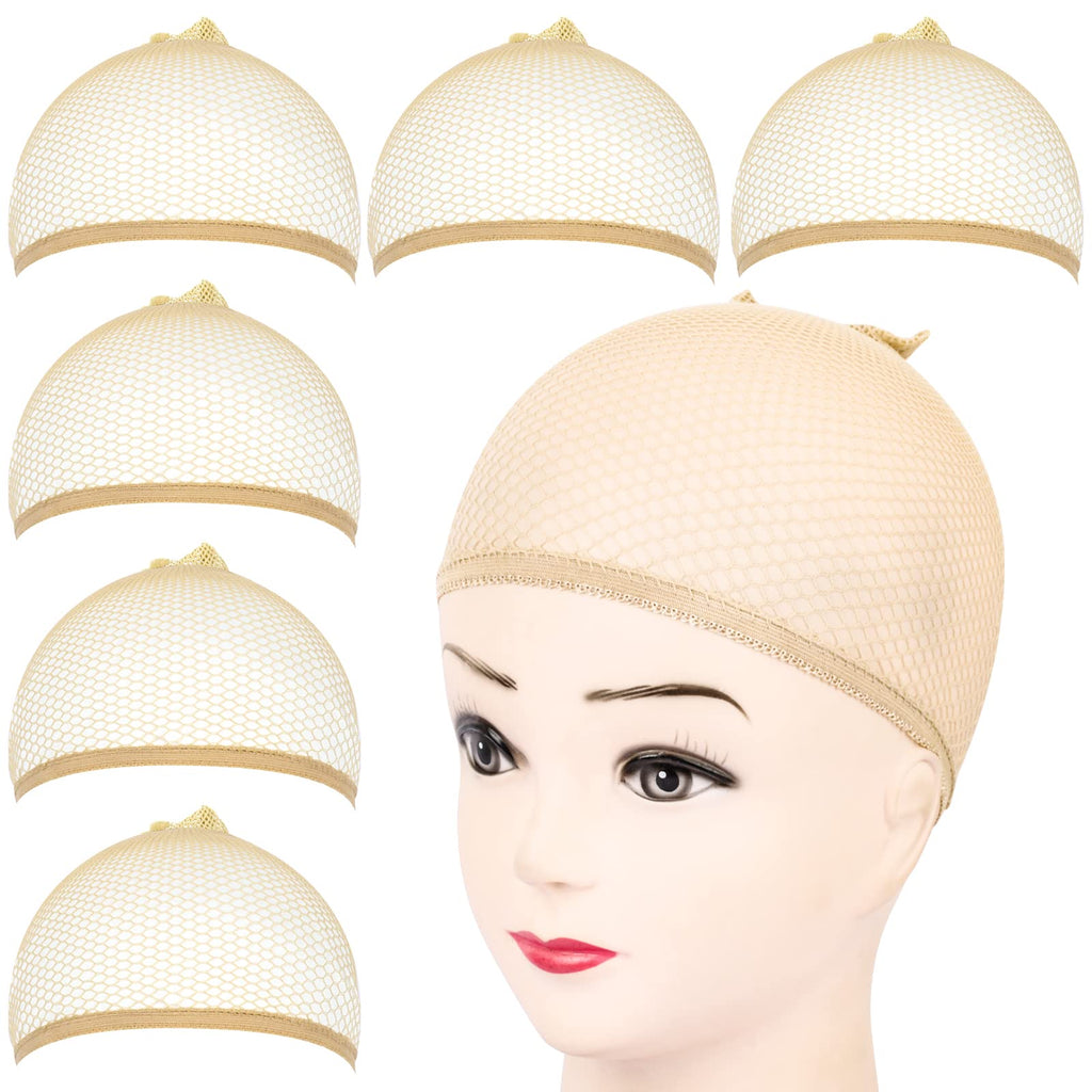 Fandamei 6PCS Wig Cap, 6PCS Black Mesh Wig Cap Net, Closed End Hair Mesh Net, Liner Weaving Caps for Women, Men, Kids, Wig Caps for Halloween, Cosplay