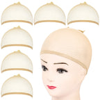 Fandamei 6PCS Wig Cap, 6PCS Black Mesh Wig Cap Net, Closed End Hair Mesh Net, Liner Weaving Caps for Women, Men, Kids, Wig Caps for Halloween, Cosplay
