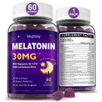 Melatonin 30mg Gummies for Adults - Sugar Free Melatonin Gummies | Maximum Strength with Magnesium, B6, GABA & Botanical Blend - Non-Habit Forming, Vegan, Non GMO, Natural Mixed Berry Flavor