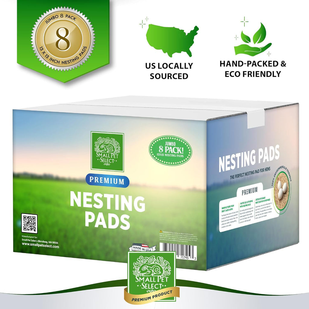 Small Pet Select Chicken Nesting Pads for Hens, 13x13 in, 8-Pack