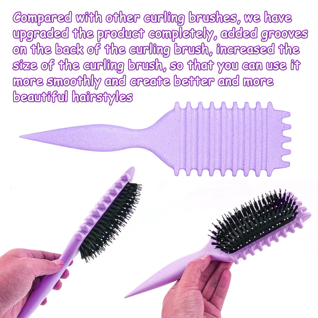1 PCS Curly Hair Brush, Curl Defining Brush (Purple) | Curly Hair to Reduce Pulling