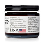 Santa Cruz Paleo, Beef Tallow, Beeswax & Honey Face Moisturizer, Organic, Unscented Grassfed Beef Tallow Skin Care, Sunscreen Free, Non Comedogenic Face & Body Moisturizer for Sensitive Skin, 2 Oz
