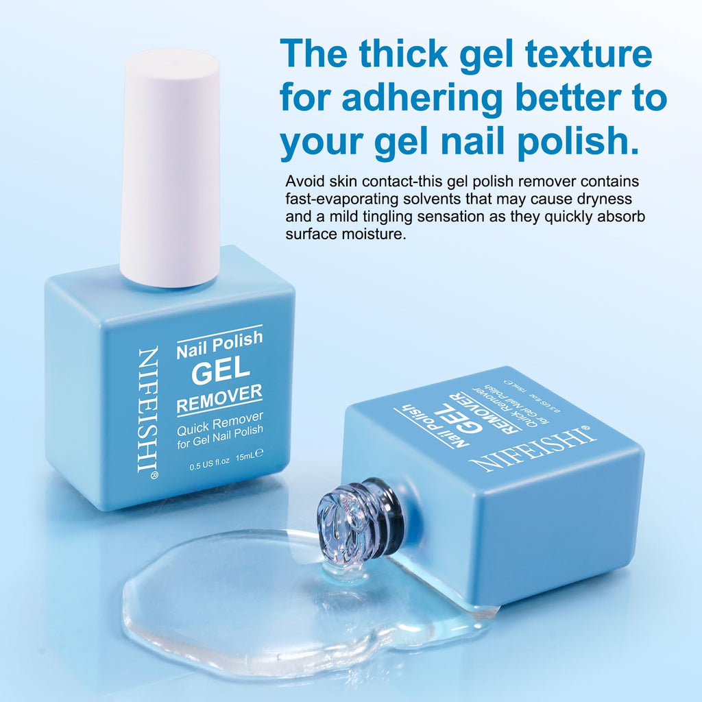 Gel Nail Polish Remover, Gel Polish Remover for Nails, No Need for Foil, Quick & Easy Polish Remover In 3-5 Minutes, No Need Soaking Or Wrapping-15ml