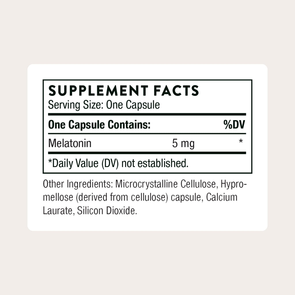 THORNE Melaton-3, 5 mg Melatonin Supplement, 60 Capsules | Supports Restful Sleep & Normal Circadian Rhythms, Helps Resynchronize the Sleep-Wake Cycle*, NSF Contents Certified