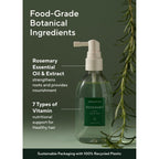 AROMATICA Root Enhancer Rosemary Water Spray for Hair Growth (2 Packs) | with Rosemary hair oil & caffeine & biotin - Korean hair care Hair Thinning Loss – Free from Sulfate, Silicone, and Paraben