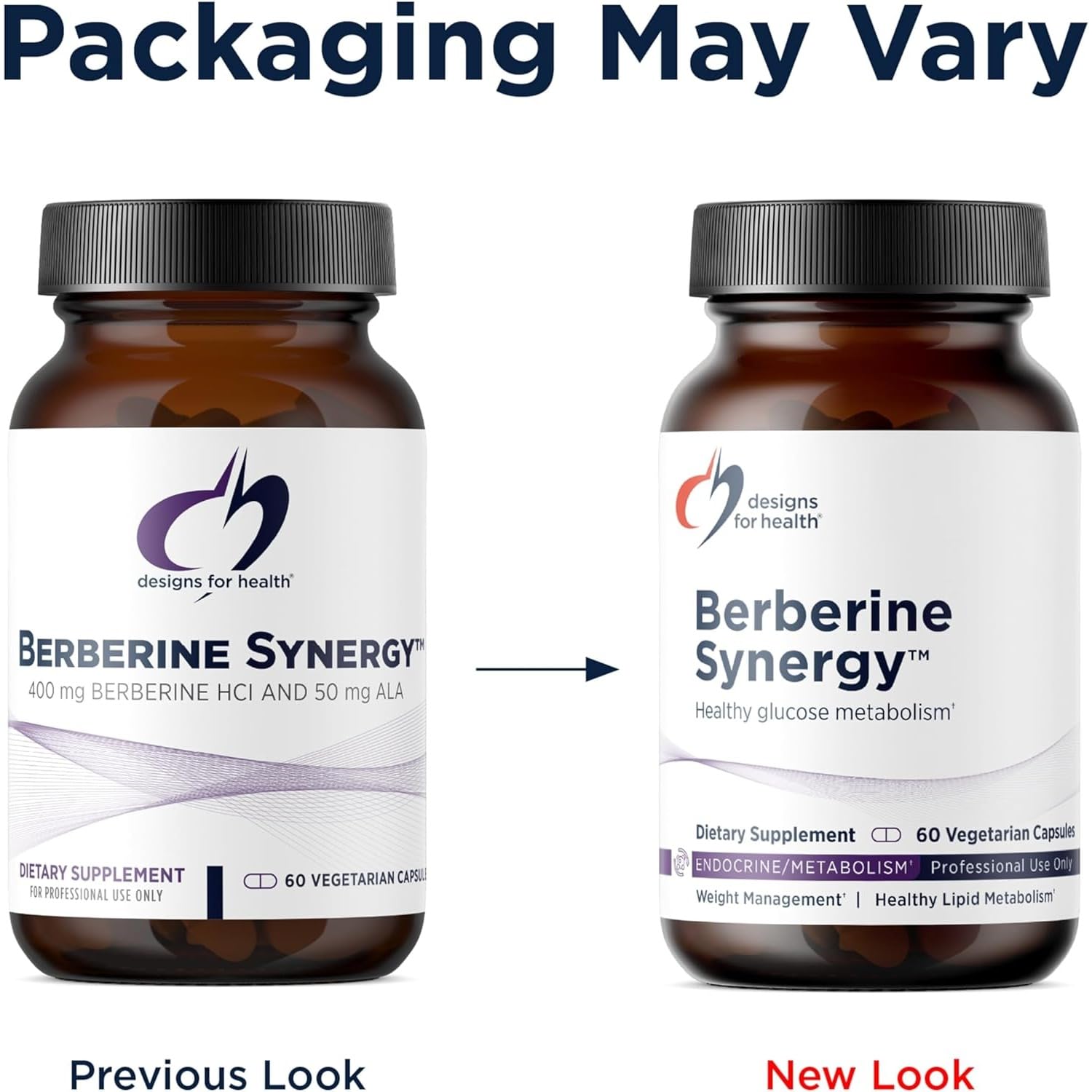 Designs for Health Berberine Synergy - Berberine HCL 400mg + Alpha Lipoic Acid (ALA) for Metabolism, Heart Health + Liver Support - Vegan, Non-GMO Berberine Supplement (60 Capsules)