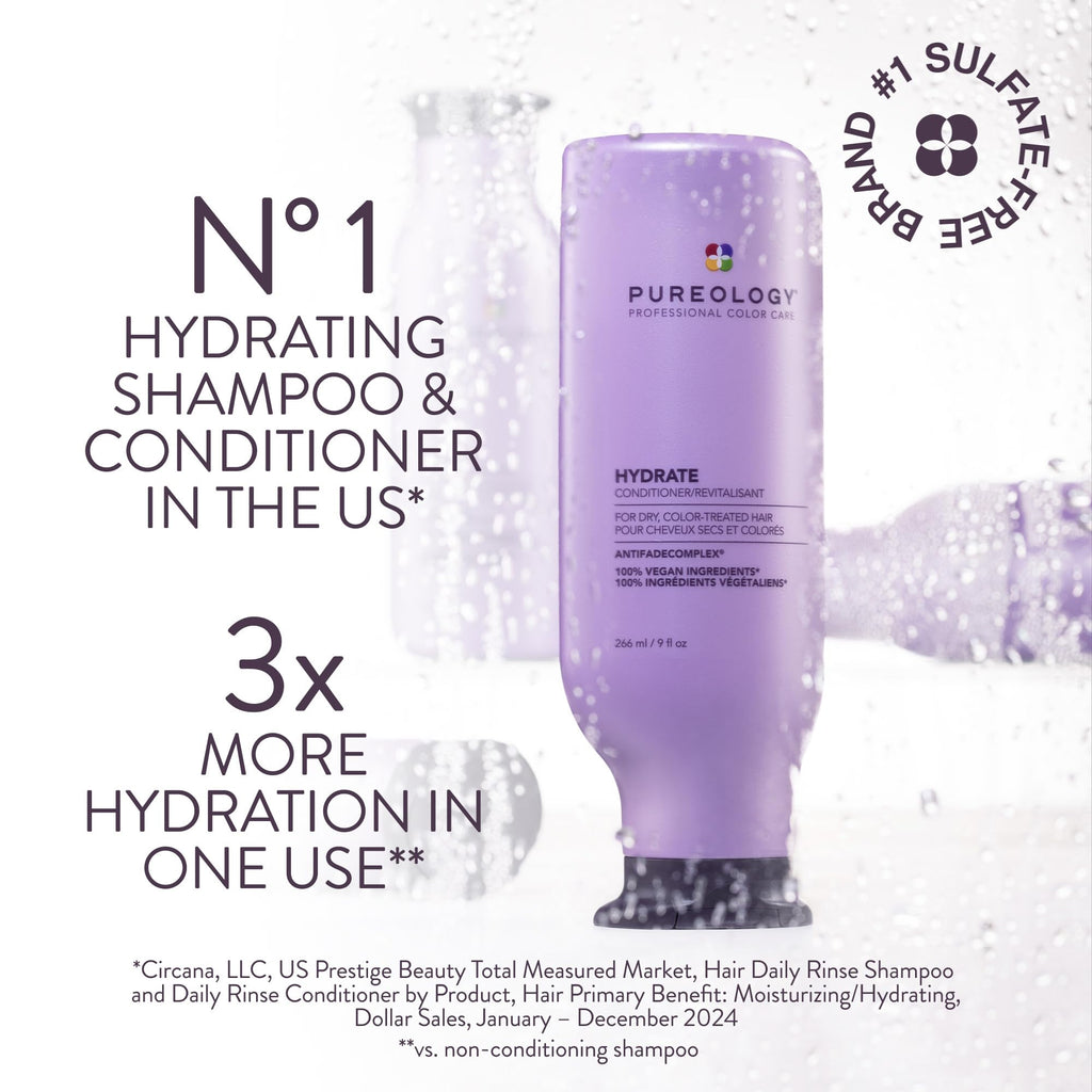 Pureology Hydrate Conditioner – Moisturizes & Nourishes Dry Hair