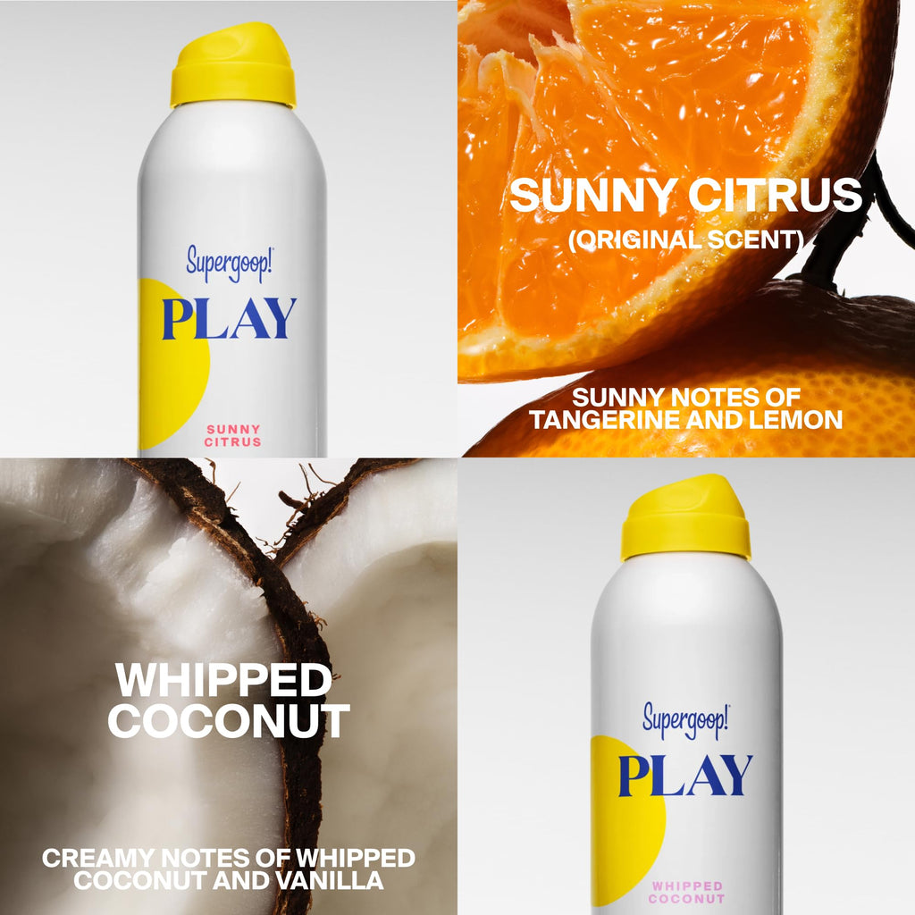 Supergoop! PLAY Antioxidant Body Mist Vitamin C -SPF 50 PA++++ Broad Spectrum Sunscreen - Body Spray - Great for Active Days