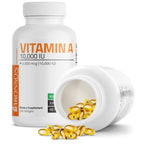 Bronson Vitamin A 10,000 IU Healthy Vision and Immune Support, 250 Softgels | Vitamin A Palmitate, Once-Daily Rapid Release, Skin, Growth & Reproduction Support, Non-GMO