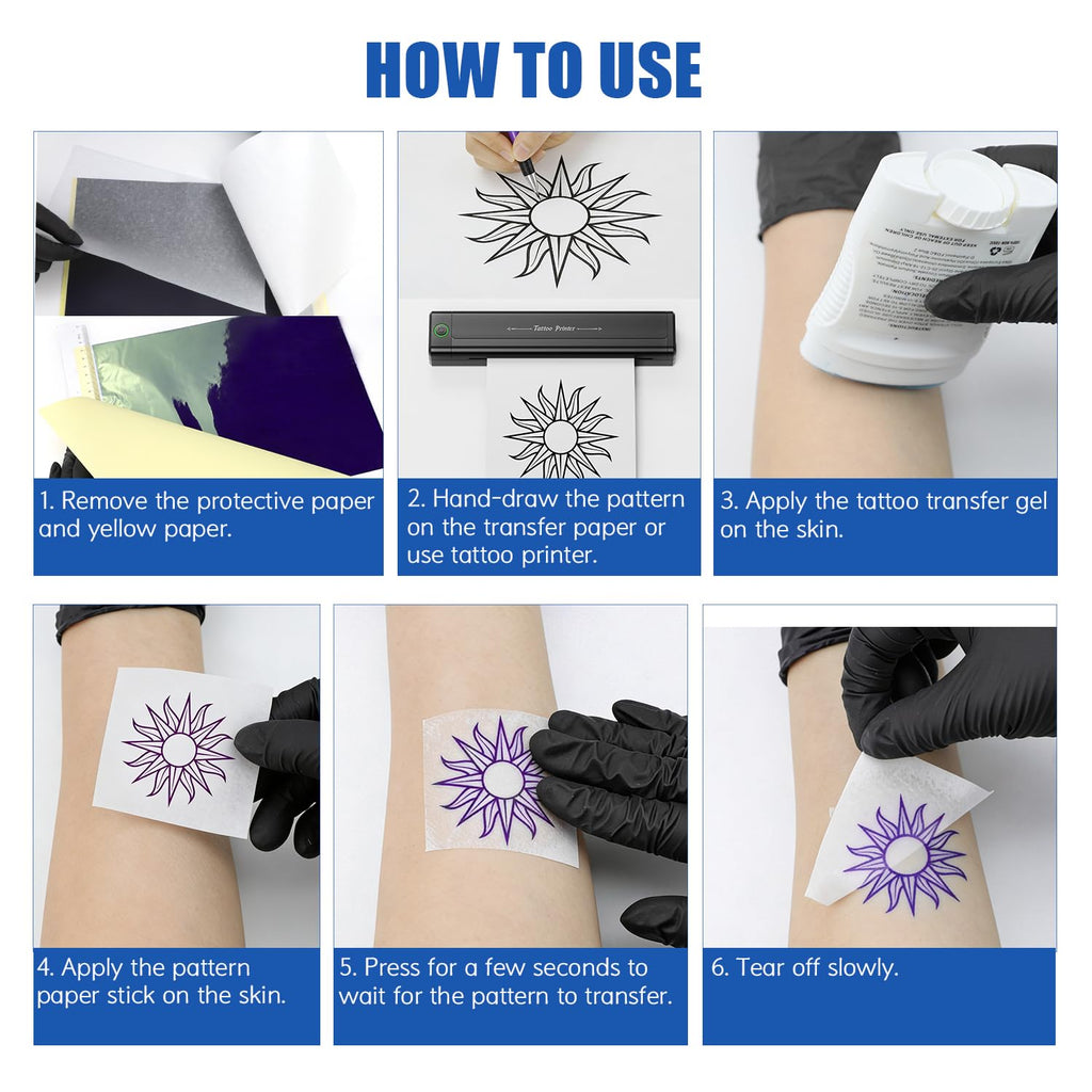 Tattoo Transfer Paper 100 Sheets A4 Size Tattoo Stencil Paper for Tattooing