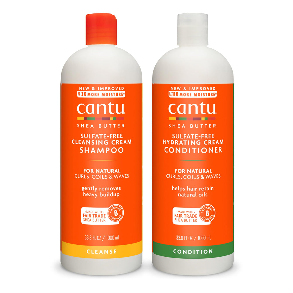 Cantu Shampoo & Conditioner with Shea Butter for Natural Hair, 13.5 fl oz (Pack of 2)