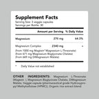 AMANDEAN Magtein Magnesium Complex: L-Threonate, Glycinate, Malate, 90ct | Magnesium L-threonate and glycinate + magnesium malate; 270mg elemental magnesium supplement; sleep, calm