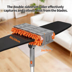 Ceiling Fan Cleaner Duster with 72‘’ Extendable Long Handle Cleaning Duster Kit, Reusable Chenille & Microfiber Mop Head for High Ceiling Fan Blade Wall Blinds Cobweb
