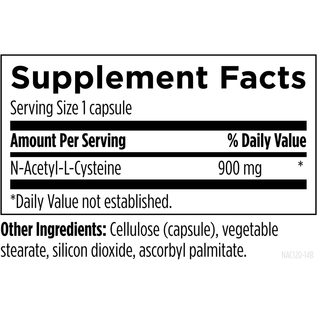 Designs for Health NAC - 900mg N-Acetyl-L-Cysteine, Antioxidant Glutathione Precursor - Detox + Workout Recovery Support - Non-GMO + Gluten Free Supplement (120 Capsules)