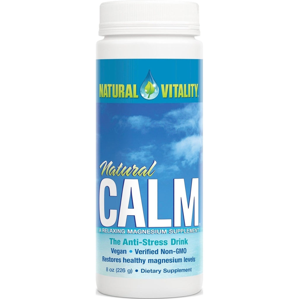 Natural Vitality Calm Magnesium Powder | Raspberry Lemon Flavored Supplement | Non-GMO, Vegan & Gluten Free Formula | 8oz