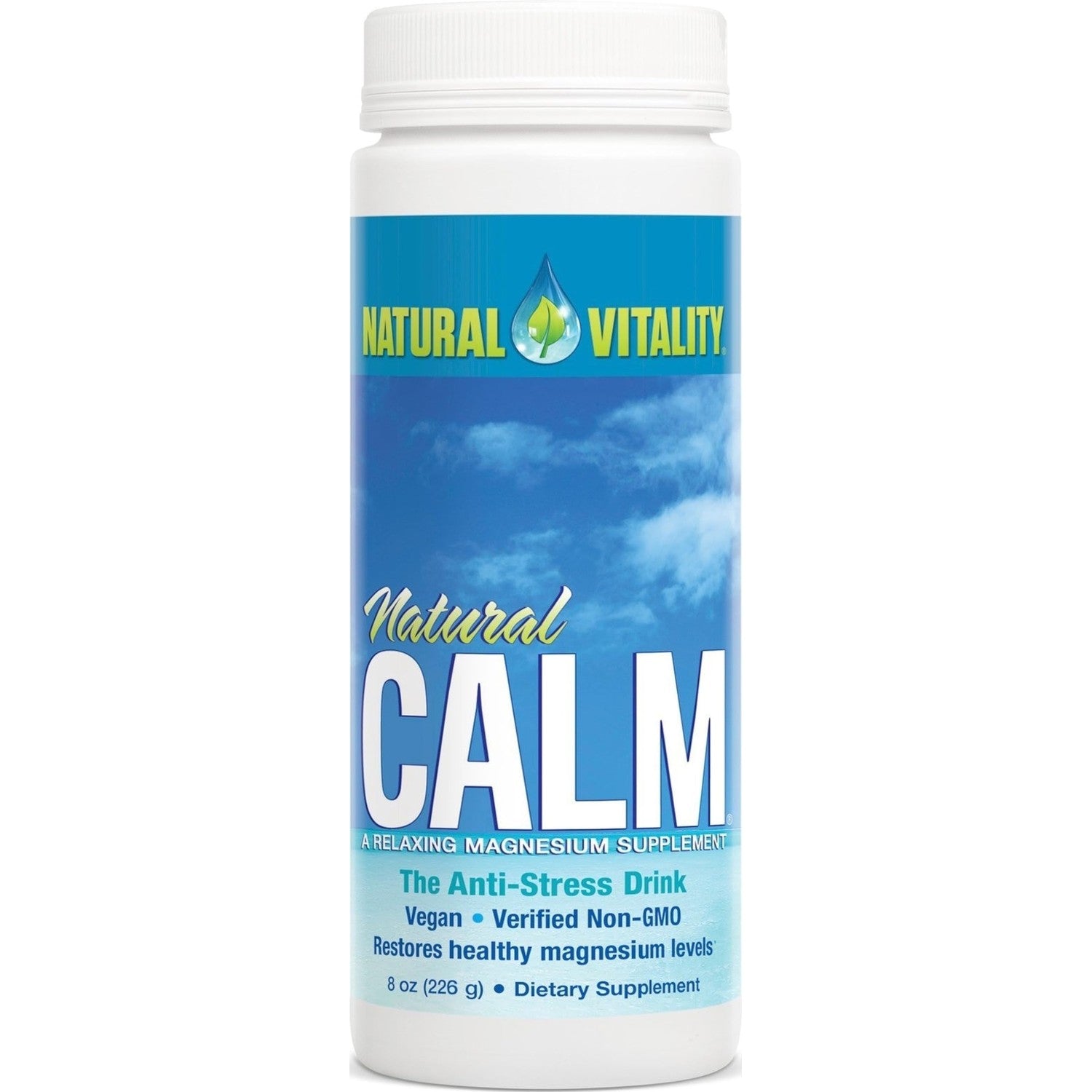 Natural Vitality Calm Magnesium Powder | Raspberry Lemon Flavored Supplement | Non-GMO, Vegan & Gluten Free Formula | 8oz