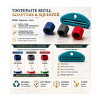 Travel-Size Toothpaste Refill Adapter and Squeezer, 4 Count (Pack of 1)