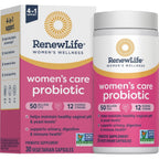 Renew Life Women's Care Probiotic 90 Billion CFU | 60 Vegetarian Capsules | Promote Digestive Health & Regularity | Dairy, Soy and Gluten Free Supplement