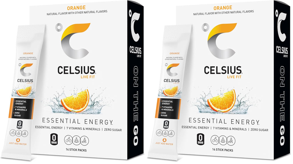 Buy now CELSIUS On The Go Strawberry Mango, Sugar Free Energy Drink Mix (14 Sticks per Pack) at indiglob india