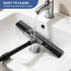 nacena Floor Squeegee with 62-in Long Adjustable Handle, Black Grey